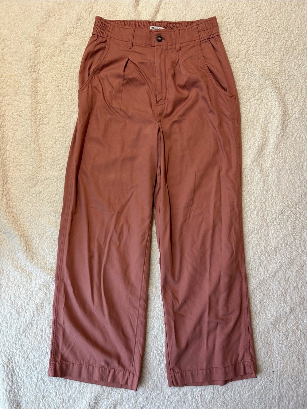 Madewell Wide-Leg Pants in Rust
